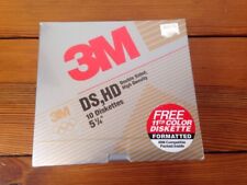 Sealed Unopened New 10 Floppy Diskettes Disks 3M DS HD 5 1/4