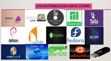 14 in 1 Linux Live 64 USB BOOTABLE Multiboot LINUX Tools 64bit Flash Drive 14in1 picture