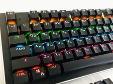 132 Keys Russian Backlit Keycaps Set Black OEM Keycap for MX Swittch Keyboards picture