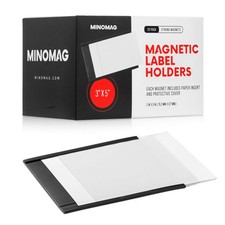 25pcs Magnetic Label Holders 3x5 Inches | C Channel Magnetic Index Card Holde... picture
