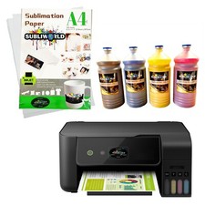 SUBLIMATION CONVERTED PRINTER BUNDLE  LITER PACK & PAPER 100 SHEETS BUNDLE picture