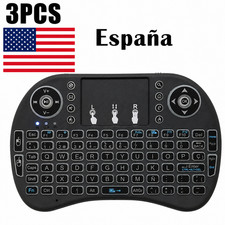3pcs I8 Mini Wireless Keyboard Color Backlit Air Mouse Remote Android TV PC 2.4G picture