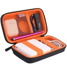BOVKE PU Hard Travel Case for MacBook Air Pro Power Adapter Small, A_Black picture