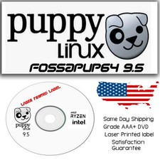 Puppy Linux 9.5 Live/Installer DVD - Perfect for Older 64-bit PCs Same DayUSA picture