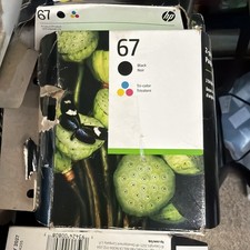 HP 67 Black & Tri-Color Ink Cartridges Combo Pack New OEM Expires 2027 picture