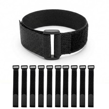 Adjustable 8 Inch Nylon Hook and Loo Straps 10 Pack Reusable Cinch Cable Straps picture