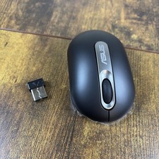 Asus AM1L Optical Mouse Black Wireless 3-Buttons Scroll Wheel Desktop W/ Dongle picture