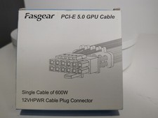 Fasgear PCI-e 5.0 GPU Power Extension Cable 70cm 600W 16Pin12+4 12VHPWR Male picture