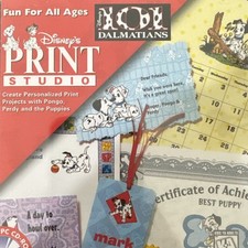 Software PC Disney 101 Dalmatians Print Studio NEW SEALED Windows 95/98 picture