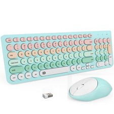 FD Wireless Keyboards and Mouse Combo - 2.4GHz USB Cordless, Cute Wireless Ke... picture