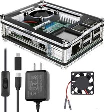 Raspberry Pi 3 B+ Case with Fan Cooling Pi 3B Case with 3 Pcs Heat-Sinks 5V picture