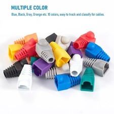 50pcs RJ45 Strain Relief Boots CAT5E CAT6 Ethernet Plug Cover Set picture