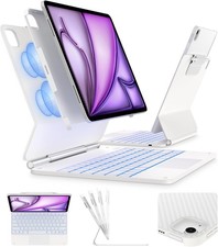 typecase EDGE+ Keyboard Case iPad Pro 13 M4 M5 Air 13 M2 M3 White Backlit Detach picture