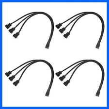 Reliable 4-Pin 3-Way PWM Fan Splitter Extension Cables - Ideal for Overclocking picture