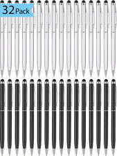 32 Pieces Stylus Pen for Touch Screens, 2 in 1 Universal Ballpoint Fine Tip picture