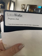 lotus works program disk 5.25” Floppy software vintage picture