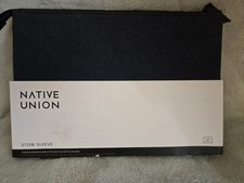Native Union Laptop Stow Sleeve Fits 12in. Dark Blue Denim Color. Brand New NWT picture