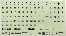 Keyboard Stickers, English Keyboard Sticker Glow in the Dark, Keyboard Letter St picture