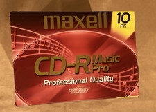 MAXELL CD-R Music Pro 10 Pack Blank Audio Discs 80 Min 700MB Professional NOS picture