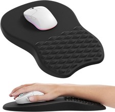 Ergonomic Mouse Pad with Wrist Support, Memory Foam Wrist Rest, Black picture