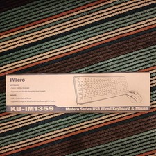 iMicro Modern Series USB Wired Keyboard & Mouse KB-IM1359 New in Box picture