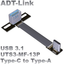 ADT-Link Usb3.1 Extension Cable A Female to C Male Type-c Curved Chassis Cable picture
