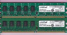 4GB 2x2GB PC2-5300 CRUCIAL CT25672AA667.M18FH DDR2-667 ECC MICRON RAM MEMORY KIT picture