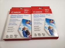 Canon Photo Paper Plus Semi-Gloss 50 Sheets 4x 6 New & Open Box 43 Sheets picture
