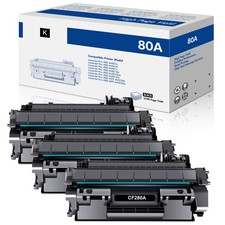 3PK CF280A 80A BLK Toner Cartridge For HP LaserJet Pro 400 M401a M401dw M425dn picture