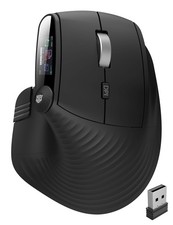 Vertical Ergonomic Mouse with LED Screen & Knob Control Black picture