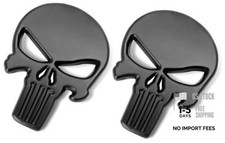 2 PCS Car Punisher Sticker, 3D Metal Skull Emblems Badge Adornment Decals, picture