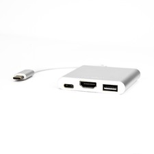 Rocstor Y10A176-S1 Usb-C To Usb 3.0 Hdmi 3.1 Multifunction Adapter 15Cm Silver picture
