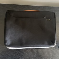 tomtoc Laptop Sleeve Case 13 14 Inch Black Orange Carry Handle Padded Bag picture