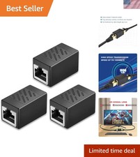 High-Speed 3 Pack RJ45 Ethernet Coupler - Connect & Extend Your Network Cables picture
