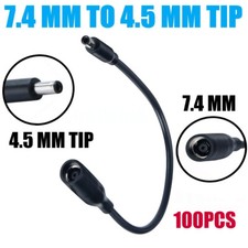 100X DC 7.4mm TO 4.5mm Cable Power Supply Adapter Charging Converter For Dell HP picture