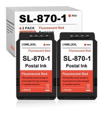 ** NEW Ink Cartridges | SL-870-1 XXL | Fluorescent Red | 2-Pack for Pitney Bowes picture