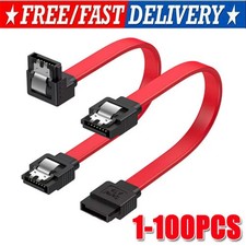 SATAIII Cable 6Gbps 90Degree Right Angle Locking Latch 18 Inches for HDD SSD LOT picture