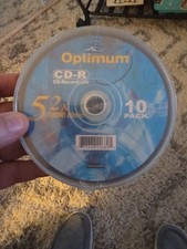 10 Pack Optimum CD-R - CD Recordable 52 x 700 MB 80 Min - Brand New & Sealed picture