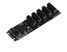KALEA-INFORMATIQUE M.2 NGFF PCIe M or B+M Key 5 Port SATA 3.0 6Gbps JMB585 picture