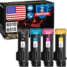 Toner Cartridges Set 4 Pack for Phaser 6510 Workcentre 6515 Printer picture
