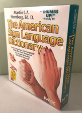 1999 NEW vintage software American Sign Language Dictionary CD-ROM for Window 95 picture