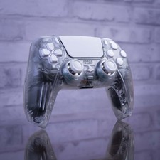 PS5 Controller Clear Mod With White Buttons PS5 Custom Sony Wireless Controller picture