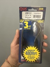 Connects PC/HUB to USB Peripherals, Type A to A, Black - 3ft picture