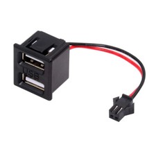 CY DIY OEM Dual Type-A Female Socket to 2Pin Header Cable Pitch=2.54mm DC 5V picture