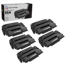LD 5PK Replacement HP 55A 55X CE255A CE255X Toner Cartridges LaserJet P3015 M551 picture