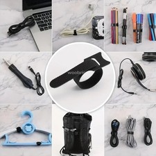 10-100pcs Cable Straps Wire Cord Hook Loop Ties Reusable Fastening Organizer Lot picture