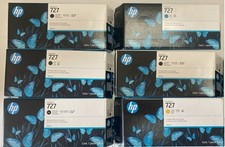 Set 6 Genuine Sealed HP 727 HI YLD Ink Cartridges (EXTRA MATTE K NO MAG) 2020-21 picture