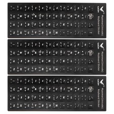 Burmese Keyboard Stickers Black Background W White Lettering 3Pcs picture