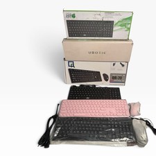 3-Pack Ubotie Pink Keyboard & Mouse/BT Keyboard/QR-70 Keyboard & Mouse picture