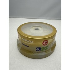 Memorex DVD+RW 25-pk 4X 4.7GB 120 min Rewritable Discs Spindle Case New Sealed picture